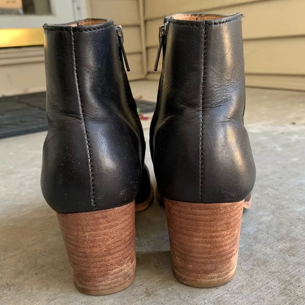 Madewell Black Leather Ankle Boots 8